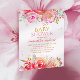 Schöne Blütenflora Delikate Girl Baby Dusche Invi Einladung