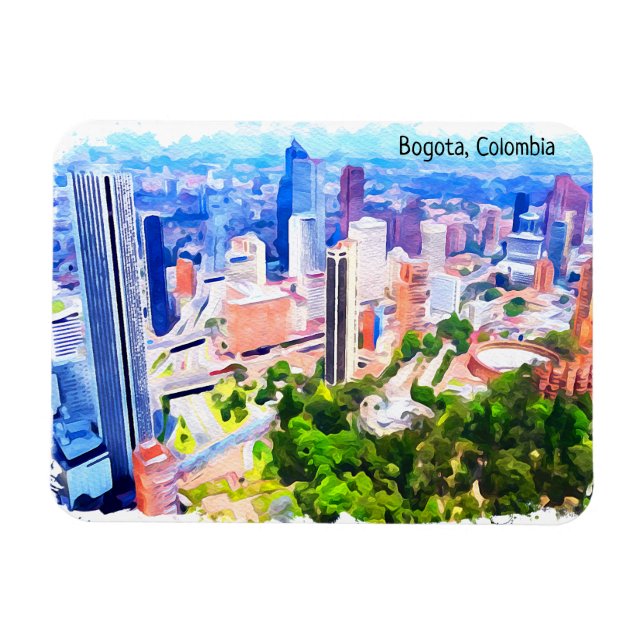 Schöne Bogota Kolumbien City Panorama Aussicht Magnet (Horizontal)