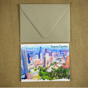 Schöne Bogota Kolumbien City Panorama Aussicht Postkarte