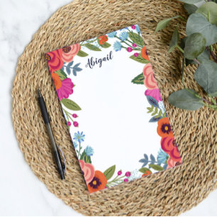 Schöne Boho-Blumen - Benutzerdefinierter Name Post-it Klebezettel