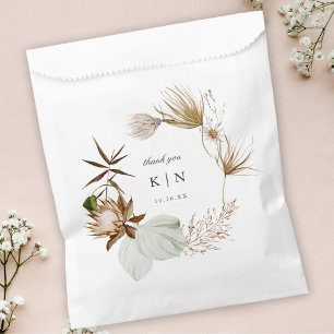 Schöne Boho Minimalistische botanische Hochzeit Geschenktütchen