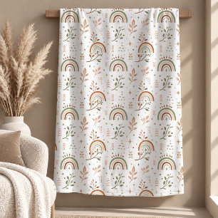 Schöne Boho-Regenbogen-Formen-Erde-Ton-Decke Fleecedecke
