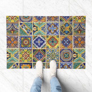 Schöne Boho-Talavera-Fliesen Fußmatte