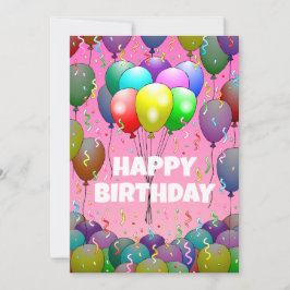 Schöne Bollons und Confetti Karte