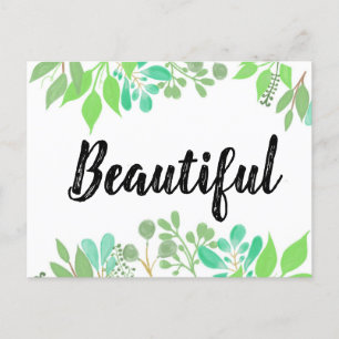 Schöne botanische Aquarellkunst Postkarte