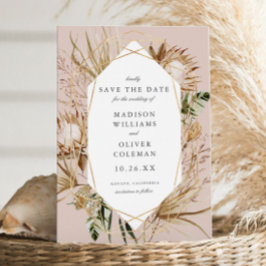 Schöne botanische Hochzeit Save The Date