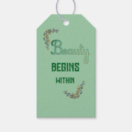 Schöne botanische Typografie Geschenkanhänger