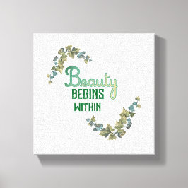 Schöne botanische Typografie Leinwanddruck
