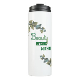 Schöne botanische Typografie Thermosbecher