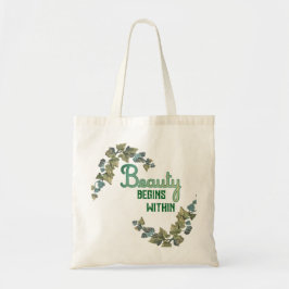 Schöne botanische Typografie Tragetasche