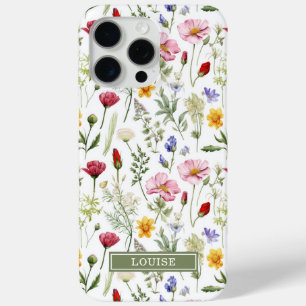 Schöne botanische Wildblumen Name Case-Mate iPhone Hülle