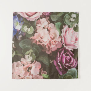 Schöne Bouquet-Blume für Hintergrund - Vintag  Wandteppich