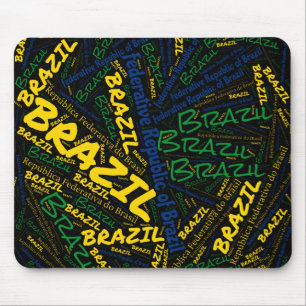 Schöne Brasilien Flag Farben Patriotic Mousepad
