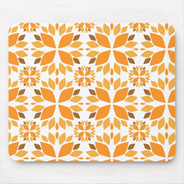 schöne braune Blume Blütenmuster Mousepad (Vorne)