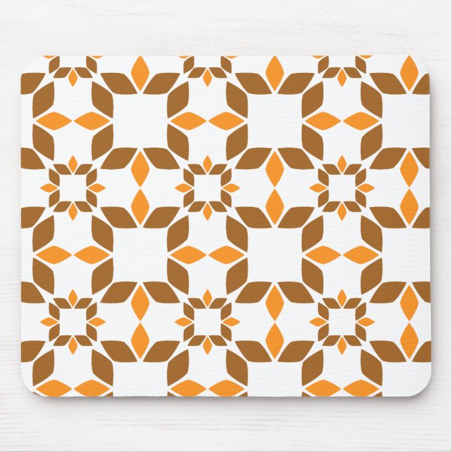 schöne braune Blume Blütenmuster Mousepad (Vorne)