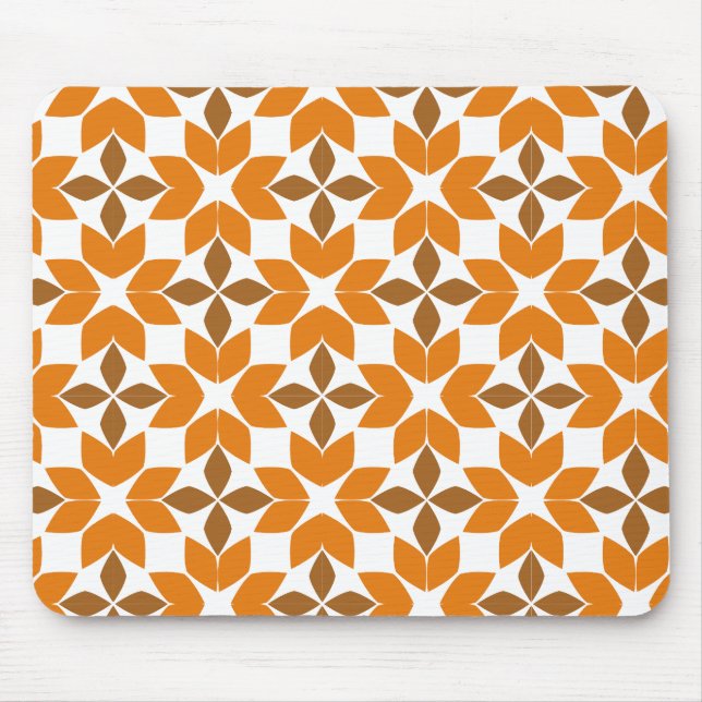 schöne braune Blume Blütenmuster Mousepad (Vorne)