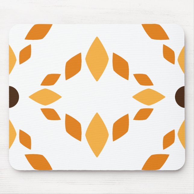 schöne braune Blume Blütenmuster Mousepad (Vorne)