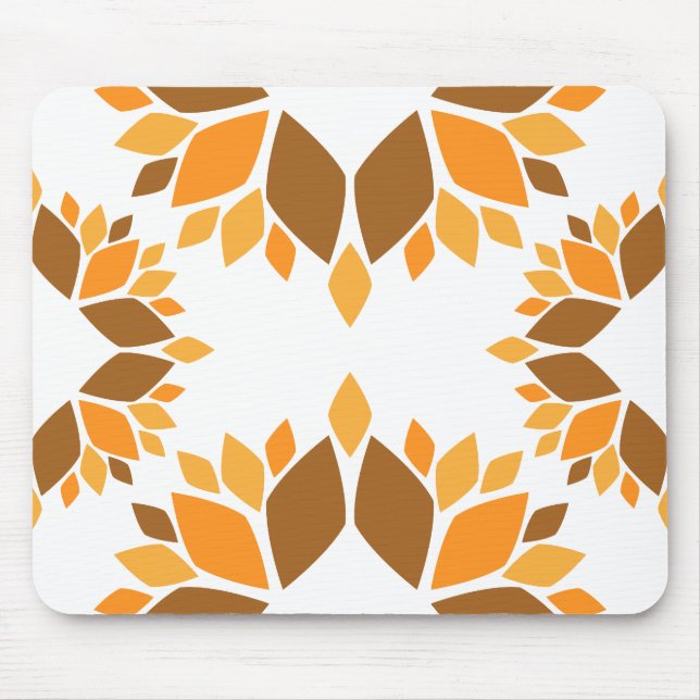 schöne braune Blume Blütenmuster Mousepad (Vorne)