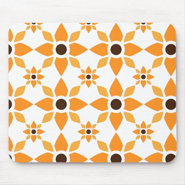 schöne braune Blume Blütenmuster Mousepad (Vorne)