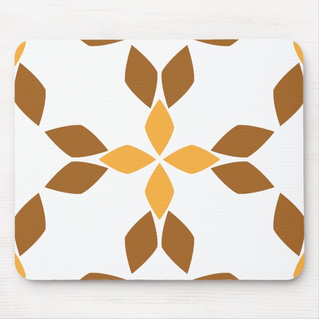 schöne braune Blume Blütenmuster Mousepad (Vorne)