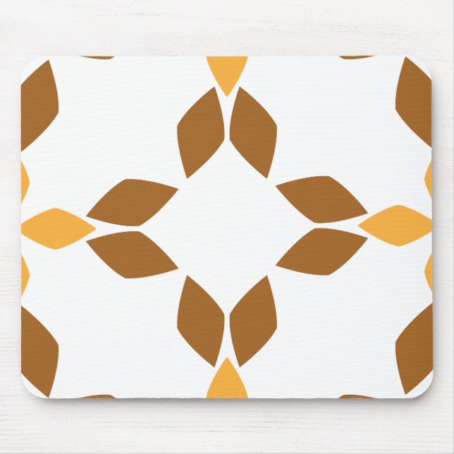 schöne braune Blume Blütenmuster Mousepad (Vorne)