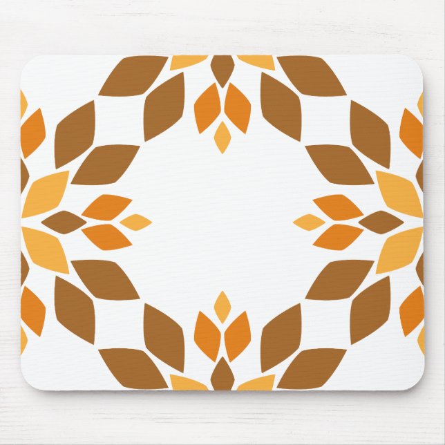schöne braune Blume Blütenmuster Mousepad (Vorne)