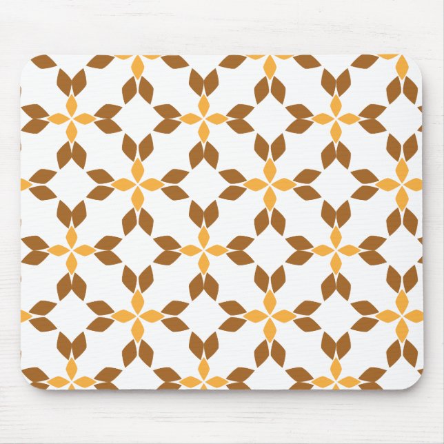 schöne braune Blume Blütenmuster Mousepad (Vorne)