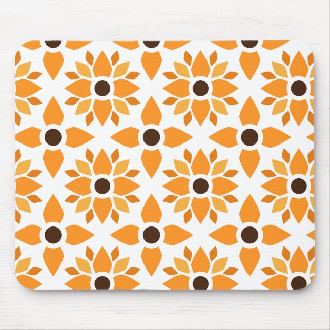 schöne braune Blume Blütenmuster Mousepad (Vorne)