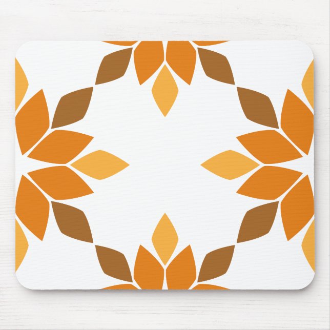 schöne braune Blume Blütenmuster Mousepad (Vorne)