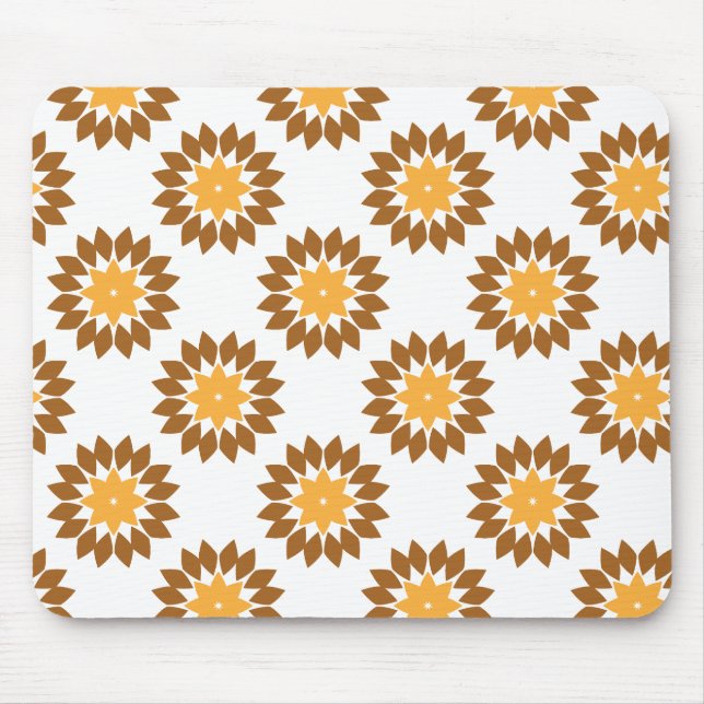 schöne braune Blume Blütenmuster Mousepad (Vorne)