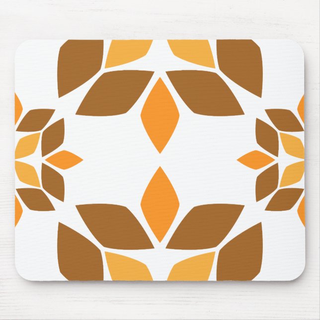 schöne braune Blume Blütenmuster Mousepad (Vorne)