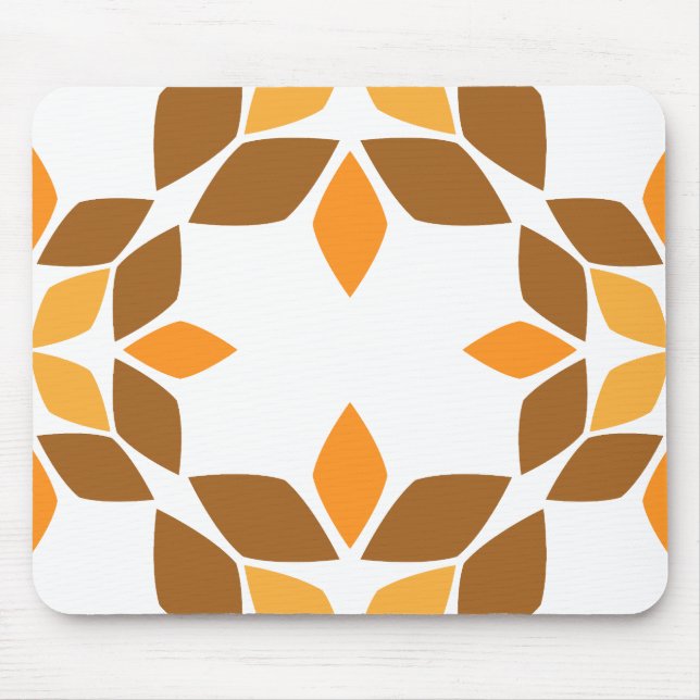 schöne braune Blume Blütenmuster Mousepad (Vorne)