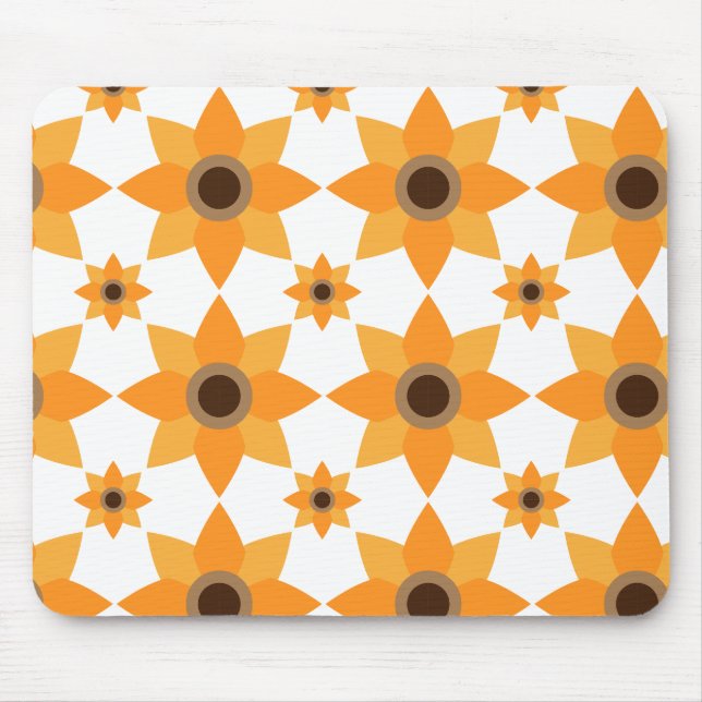 schöne braune Blume Blütenmuster Mousepad (Vorne)