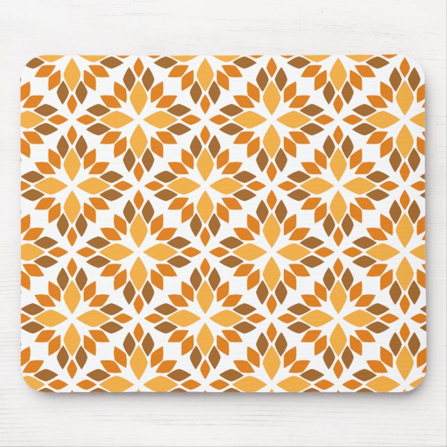 schöne braune Blume Blütenmuster Mousepad (Vorne)