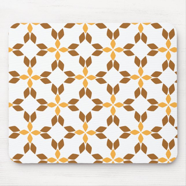 schöne braune Blume Blütenmuster Mousepad (Vorne)