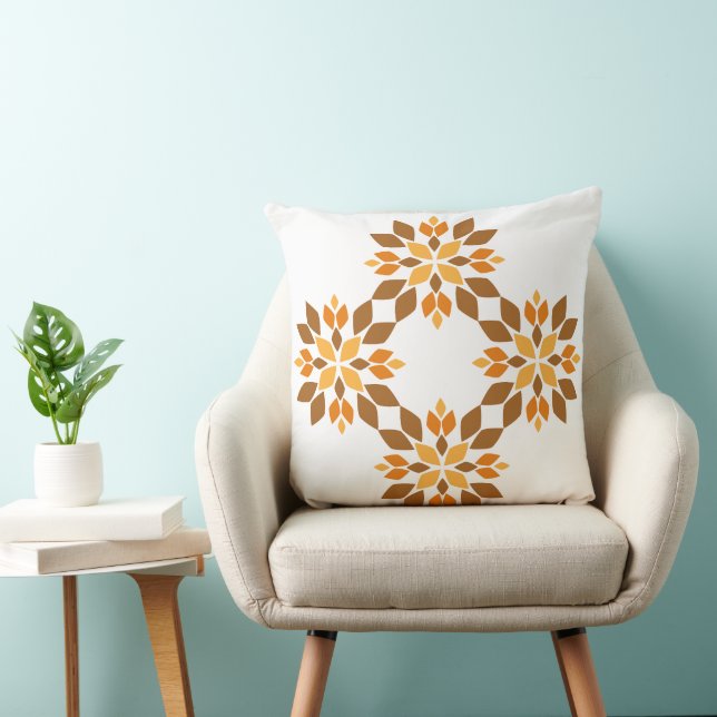 schöne braune Blume Kissen (Stuhl )