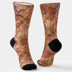 Schöne braune Cracking Textur Socken