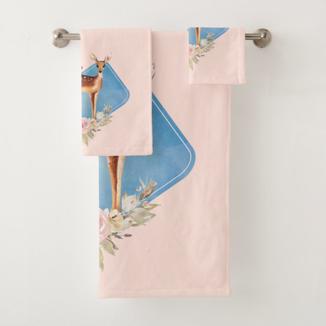 Schöne braune Dose mit weißen Flecken Badhandtuch Set (Insitu)