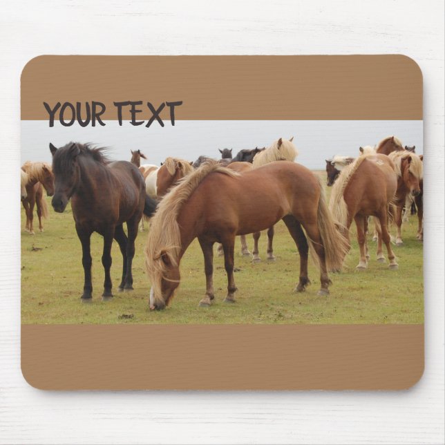 Schöne braune Pferde Mousepad (Vorne)