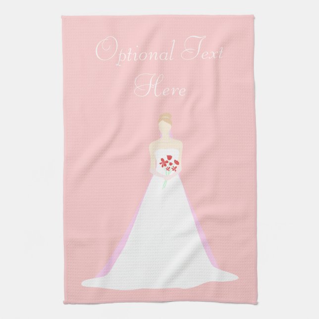 Schöne Braut Hochzeit Geschirrtuch (Vertikal)