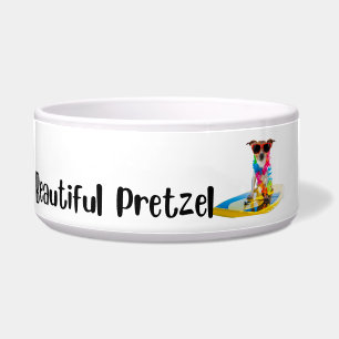 Schöne Bretzel - Hund personalisierte Schüssel