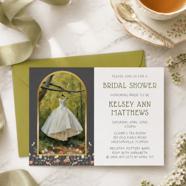 Schöne Bridal Dress Dusche Einladung (Von Creator hochgeladen)