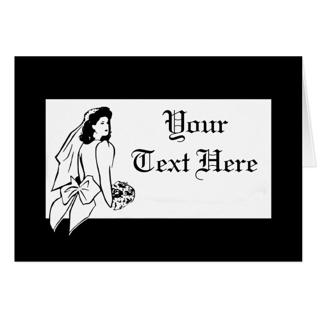 Schöne Bride Wedding Card (Vorderseite (Horizontal))