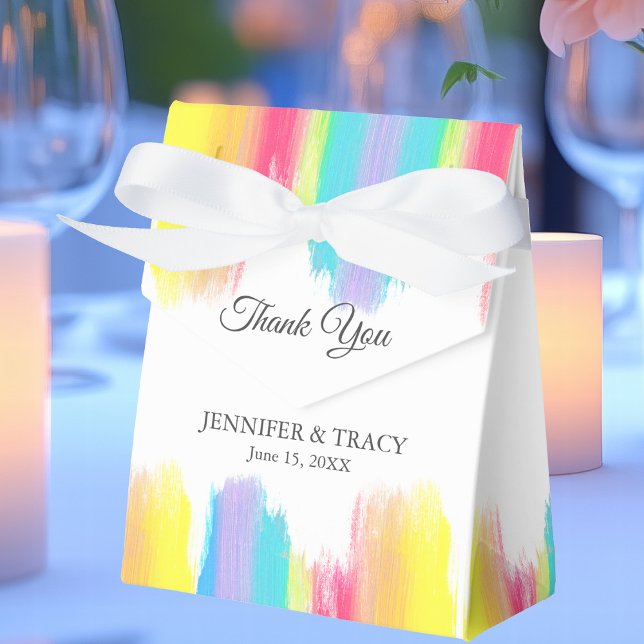 Schöne Bright Rainbow Wedding Personalisiert Geschenkschachtel (Von Creator hochgeladen)