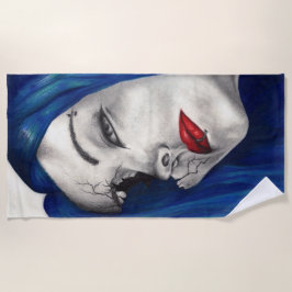Schöne Broken Goth Girl Horror Fantasy Kunst, Dich Strandtuch