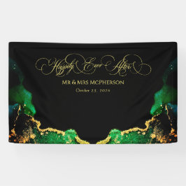 Schöne Bronze Black Green Gold Hochzeit Hintergrun Banner