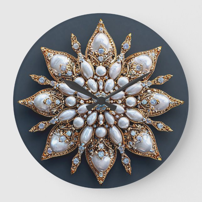 Schöne Brooch Große Wanduhr (Vorderseite)