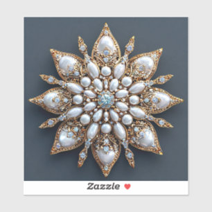 Schöne Brosche Aufkleber