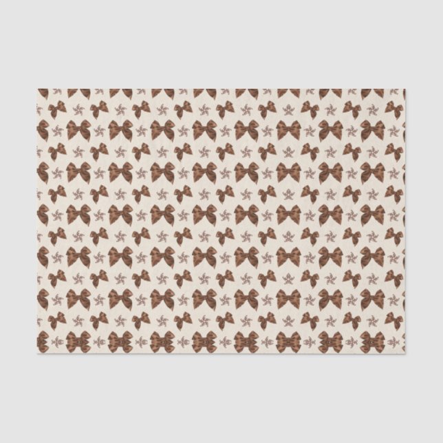 Schöne Brown-Satin-Effekt-Bögen Seidenpapier (Vorderseite)