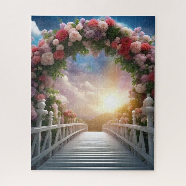 Schöne Brücke zum Himmel Puzzle (Vertikal)